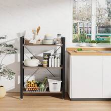 Estante Mueble Organizador Mesa Librero Mesa Auxiliar 60*27*61cm Mesa De Centro Librero Organizador Estantería - Gris - Ver 6