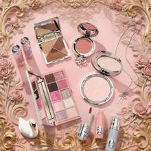 芭蕾天鹅化妆礼盒，情人节、生日、圣诞节、新年惊喜礼物，送给妻子、女友、同学 - N13-粉紅天鵝彩妝禮盒 - 查看 8