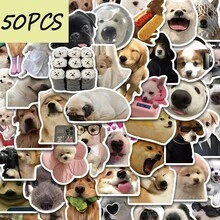 50PCS Cute And Funny Realistic Dog Stickers, Suitable For DIY Decorative Helmets, Skateboards, Phone Cases, Waterproof Stickers - Multicolor - View 12