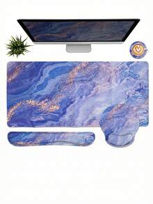 4-In-1 Gaming Mouse Pad Set With Wrist Rest, Including Mouse Pad, Desk Mat, Keyboard Wrist Rest, And Coaster, Ergonomic Design For Home, Office, Study, And Gaming - Multicolor - View 16