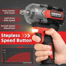 800 N. M Impact Wrench, Cordless Impact Gun 21V 1/2 Inch, Brushless Power Impact Driver, Torque, Comes With 2x4.0Ah Batteries, Charger, 6 Sockets And Full Accessories, Electric Impact Gun For Car And Home Use, Gifts For Dad, Him. - Pin 800 N.M + 4.0 AH *2 - Xem 2