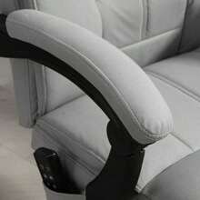 Massaging Office Chair With Reclining Function, Ergonomic Office Chair, Height-Adjustable Executive Chair With Footrest, Light Gray, For Office And Home Office Use - Grey - View 7