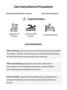 1件925纯银闪亮弧形微笑耳钉，女士生日结婚礼物，精美珠宝 - 銀色 - 查看 5