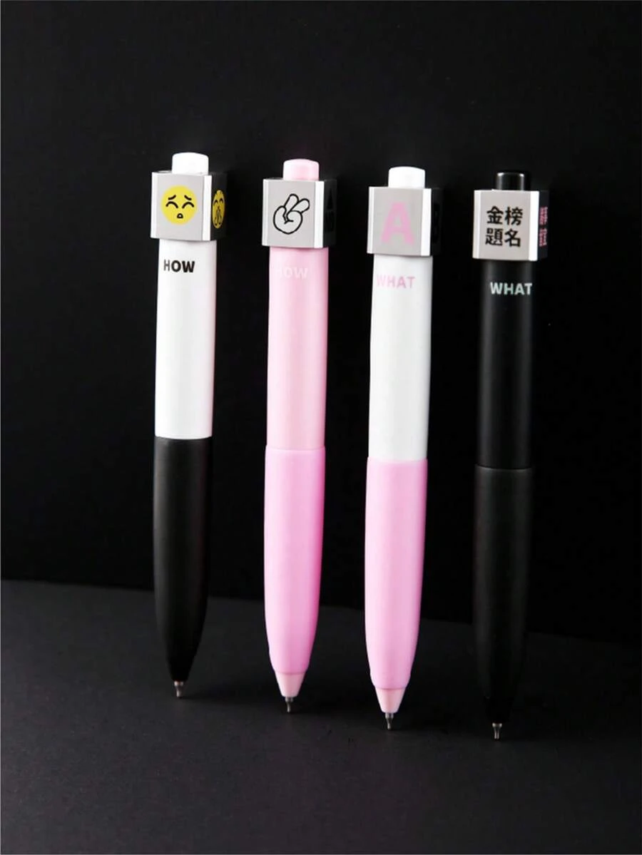 4 Pcs/Box Gel Pens, Fun Spinning Pens, Random Game Series, High-Value Student Stationery Pens For Writing, Exams, And Answering Questions - Random Games - View 1