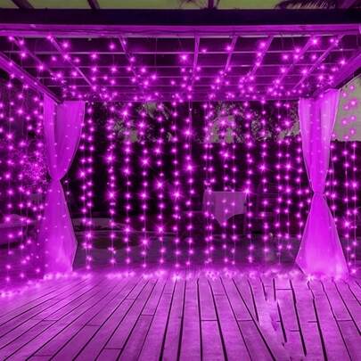 Fairy String Lights, Holiday Lighting Decor, Wall Backdrop, Bedroom Curtain Lights With Remote, 8 Modes Curtain Lights, Suitable For Dates, Family Gatherings, Birthday Parties, Camping, Weddings, Garland Fairy Lights, Patio Decor, Valentine's Day Decor, Room Bedroom Living Room Decor Lights