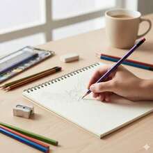 6 lápices HB, adecuados para escuela y oficina, con goma de borrar, suministros de papelería. Lápiz HB con goma de borrar, adecuado para escuela, arte, oficina, dibujo, esbozo y estudio. - A - Ver 11