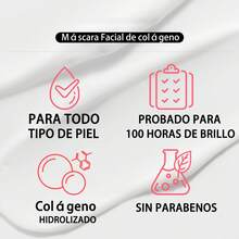 OUHOE Real Collagen Fit, Mascarilla Facial de Colágeno Hidrolizado, Mascarilla Peel Off para Elasticidad, Hidratación, Luminosidad, Piel de Cristal, Hidratante Facial, Cuidado Personal, Cuidado de la Piel Coreano - Collagen - Ver 7