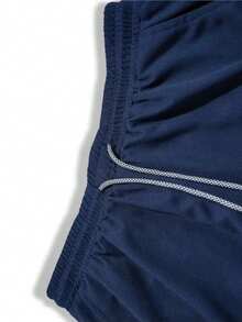 Men's 2-In-1 Compression Shorts For Gym, Fitness, And Martial Arts Training. Suitable For Workouts And Training. - Màu xanh hải quân - Xem 6