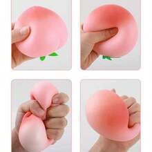 新款创意减压逼真桃子挤压玩具，柔软慢回弹减压指尖玩具 - 彩色 - 查看 2