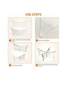 1/2/3pcs Acrylic Ball Display Stand - Durable Cross Design Holder Suitable For Soccer, Basketball, Baseball, American Football, Rugby - Waterproof And Durable PMMA Material - Applicable For Sports Collectibles Display, Equipment Storage | Transparent Acrylic Display Stand | Sturdy Structure Suitable For Various Ball Displays, Applicable For Home Gym, Office, Collections, Sports Room And Commercial Spaces - Excellent Gift And Display! - Multicolor - View 6