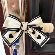 加厚防撞门把手保护套 - 红色蝴蝶结设计，耐用面料，适用于卧室和家居，防止刮擦并保护门把手，门把手套，卧室装饰，装饰蝴蝶结设计，妇女节礼物，旅行必备，婚礼回礼，Y2K风格，卧室用品，女性汽车配件，厨房装饰，可爱小物 - 彩色 - 查看 7