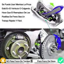 Herramienta de Prensa de Pinza de Freno, Herramienta de Prensa de Esparcidor de Pistón de Pinza de Freno de Trinquete de Coche de 360 ​​grados con 2 Placas de Acero,41024045 - A - Ver 2