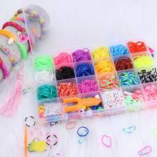 Bộ 800 dây chun, bộ dụng cụ tự làm vòng tay tình bạn, đồ dùng thủ công, ý tưởng trang trí ngày lễ. - Nhiều màu - Xem 4