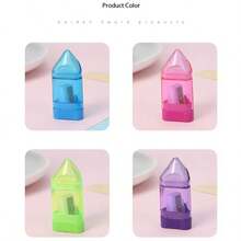 3pcs Triangle Erasers, Pencil Sharpeners, Rotary Pencil Sharpeners, Student Stationery, Eyebrow Pencils - Eraser and Pencil Sharpener 2-in-1 - View 5
