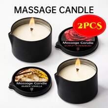 EVODUCK Velas aromáticas, velas de aceite esencial de estaño de hierro, velas de aceite corporal de coco, adecuadas para dormitorio y baño, fragancia de larga duración, infundidas con aceites esenciales, regalo perfecto para amigos y familiares, juego de regalo de aromaterapia en lata, adecuado para viajes, cumpleaños, Día de San Valentín o Día de la Madre, juego de regalo de aromaterapia/2oz - Negro - Ver 29