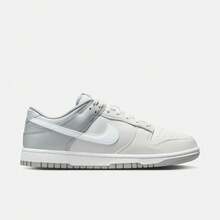 Men's Nike Dunk Low Retro Casual Sneakers, Low-Top HF5441-116 - Light Grey - View 2