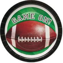 - Suministros para fiestas de fútbol, platos de cena de fútbol (36 unidades),41042080 - Neblina azul - Ver 1