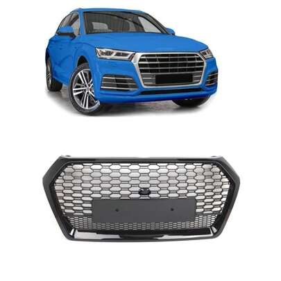 Car Front Grille Compatible With  CLA Class/E-Class/C-Class, Audi Q5/A6/C8/RS6,  M3//X3/3 Series, Gloss Black