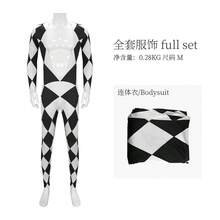 COS Fitted Jumpsuit For Cosplay, Stage Performance Costume, Role-Playing Outfit, Stage Performance Outfit - 黑與白 - 查看 6
