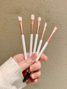 12支化妆刷套装，柔软蓬松，专业粉底刷、散粉刷、眼影晕染刷，美妆工具，新手礼物，棕色，刷毛柔软，便携易用，适合旅行、度假、海滩，送给女性和女孩的礼物，赠品，专业化妆刷，全套化妆工具 - 彩色 - 查看 7