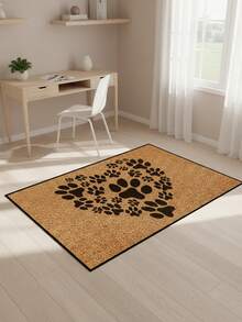 1 Stück HALLO Hund & Katze Pfoten Muster, geeignet für Badezimmer, Wohnzimmer, Eingangsbereich, Fußmatte, kleiner Teppich, Willkommens-Matte, Teppich, Bodenbelag, Außen-Fußmatte, Küchen-Teppich, Heimdekoration, Vordertür-Matte, Bereich-Teppich, Außen-Matte, Heimdekoration, Bereich-Teppich, Garten-Teppich, waschbarer Teppich - A - Übersicht 2