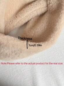 1条女士蓬松保暖围巾，纯色毛绒围脖，可爱毛绒围巾，适合女孩和成人，不掉毛，多功能冬季配饰 - 彩色 - 查看 6