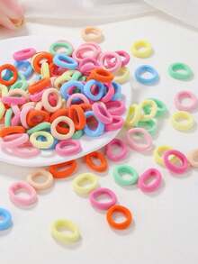 100/500/1000 chiếc dây buộc tóc co giãn nhiều màu sắc cho bé gái, băng đô nhỏ bằng nylon nhiều màu sắc dùng để buộc tóc đuôi ngựa, phụ kiện tóc scrunchie. - Nhiều màu - Xem 6