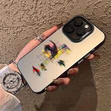 Abstract Face Design Phone Case It Is Compatible With IPhone 17/16/15/14/13/12/55 Pro Max/Pro/Plus Models. It Features A Stylish And Minimalist Design And Provides Shockproof And Abrasion-Resistant Protection. - Black - View 4