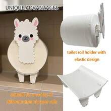 The New Sheep - Soporte de papel higiénico de alpaca divertido juego de baño de pie soporte de rollo de ovejas  impreso en 3D soporte de papel higiénico divertido ovejas 1 unidad - Alpaca 1 pieza - Ver 4