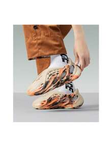 Zapatillas de espuma para correr para mujer y hombre, zapatillas Hollow Cloud ligeras sin cordones, zapatillas de paseo transpirables, sandalias de playa suaves. - Camuflaje beige y naranja - Ver 5