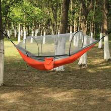 2-In-1 Outdoor Camping Hammock With Mosquito Net, 1.6 Lbs Ultra-Light Nylon Parachute Fabric Hammock, Suitable For Outdoor Survival Travel Backyard - Multicolor - View 3