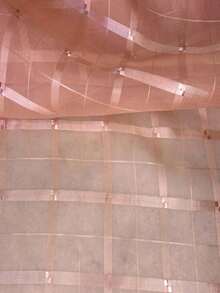 Voile Fabric Checkered Curtain | Checkered Voile - Curtains, General Decorations - 玫瑰32 - 查看 1