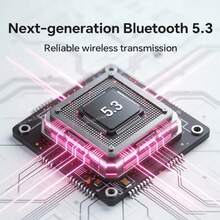 Auriculares Batería de duración extendida para deportes Auriculares auriculares inalámbricos de larga duración con cancelación de ruido 7FSE - Negro - Ver 7