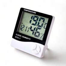 Higrômetro Digital Com Sensor Controle Inteligente Do Clima - Branco - Visão 4