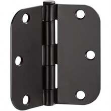 3-Pack 3.5-Inch X 3.5-Inch Interior Door Hinges With 5/8-Inch Radius, Oil Rubbed Bronze, Heavy Duty Steel Construction, Left- Or Right-Handed – Design House, 181438 - Matte Black-3 - 查看 4
