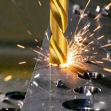 Multifunctional Drill Bit Set. Titanium Alloy, Masonry, Brad Point Drill Bits - Ultimate Versatility For Drilling Metal, Wood, Plastic, Concrete - Gold - View 3