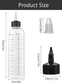 1个8.5盎司染发剂涂抹瓶，带刻度，螺旋盖，空塑料染发剂挤压瓶，专为专业发型师设计 - 彩色 - 查看 9