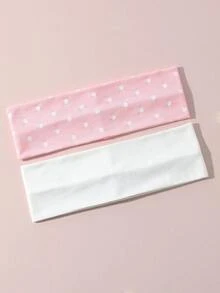 Pink Polka Dots + White