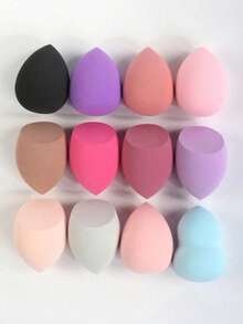 Large 6cm*4cm/2.32in*1.57in Powder Puff, Wet & Dry Use Makeup Sponge, Random Color, Suitable For Makeup Application And Concealing, Portable, Great Christmas Gift For Friends,Giveaways,Travel,Cheap Stuff,Travel Essential - Multicolor - View 2