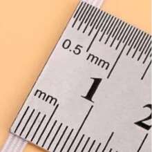 5 Yards/10 Yards/20 Yards 0.3cm Width White Elastic Band, Knitted Stretch Waistband For Sewing Waist Belts And Pants, High Elasticity - 1 Piece, White, 0.3 Cm, Size 5 - View 3