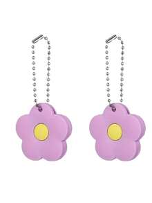 Cute Floral Silicone Key Cover - Vibrant Contrast Design, Comes With Silver Bead Chain (Self-Assembly Required), Detachable, Keychain Protector For Home Security, Key Ring Accessory | Fun Accessory | Silicone Keychain, Decorative Key ID Tag, Key Cap Set, Door Lock, Suitable For Women, Small Gift For Sisters, Lovers, Friends - Multicolor - View 21
