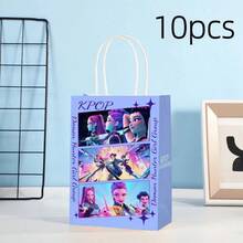 10pcs Cartoon Anime K-Pop Theme Gift Bags, Anime Character Pattern Merchandise, Suitable For Birthday Party, Theme Party And Candy Packaging - Girls - View 6