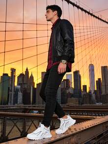 Men's Fashion Sneakers New Arrivals Comfortable Chunky Soled Athletic Shoes For Daily Wear And Travel Perfect Gift For Him Best Choice - trắng - Xem 7