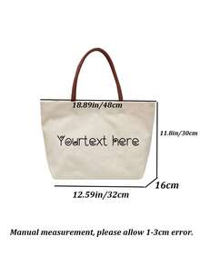 Personalized Wedding Tote Bag, Bride & Mother Customized Tote Bag, Multi-Functional Leather Handle Shoulder Bag, Bride's Mother Birthday Wedding Party Appreciation Gift, Bride & Groom Wedding Bridesmaid Gift, Wedding Favors - Multicolor - View 8