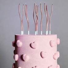 6pcs Black Spiral Curved Birthday Party Decorative Candles, High Quality, Suitable For Birthday, Party, Wedding, Holiday - Multicolor - View 8