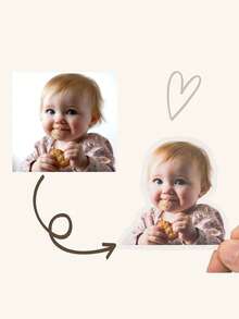 100/80/40/20/10/1pc Customized Alien Photo Stickers, Personalized Photo Stickers, Custom Stickers, Water Bottle Stickers, Laptop Stickers, Car Stickers, Your Own Photos, Family Photos, Couple Photos, Girlfriend/Boyfriend Photos, Back To School Season Labels - Multicolor - View 9