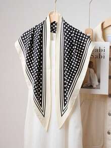 1件波点印花时尚围巾、披肩、头巾、腰带（女士款） - 彩色 - 查看 4
