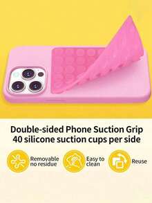 1pc Silicone Suction Cup Phone Case Stand, Octobuddy Brand Sticky Phone Holder, Suitable For Halloween, Christmas And Other Holidays, Can Be Given As A Gift - 1pcs - 查看 7