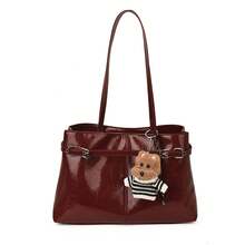 Men Tote Bags - Wine Red Without Pendants - View 10