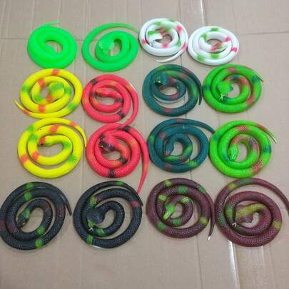 A 75cm Rubber Snake Toy, Realistic And Perfect For Pranks And Scaring People, A Creative Soft Rubber Snake, Party Supplies (Random Color/Style Will Be Shipped).